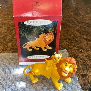 Hallmark 1994 Lion King Simba & Mufasa Vintage Keepsake Ornament